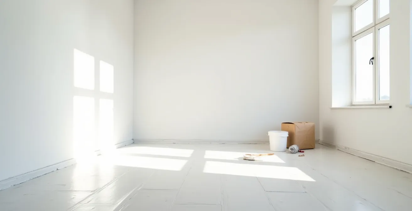 Axe Environnemental & Minimaliste : Espace intérieur fraîchement peint